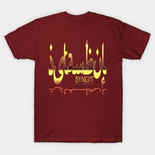 Istanbul By Night Calligraphic Text T-Shirt